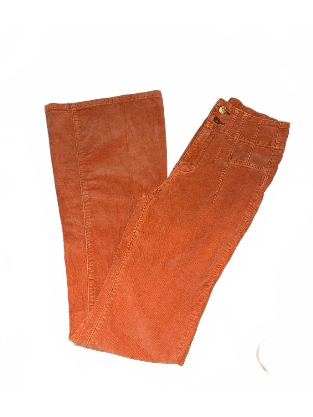 Free People We The Free Burnt Orange Corduroy Wide Leg Pants Size 26